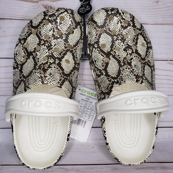 classic snake print clog